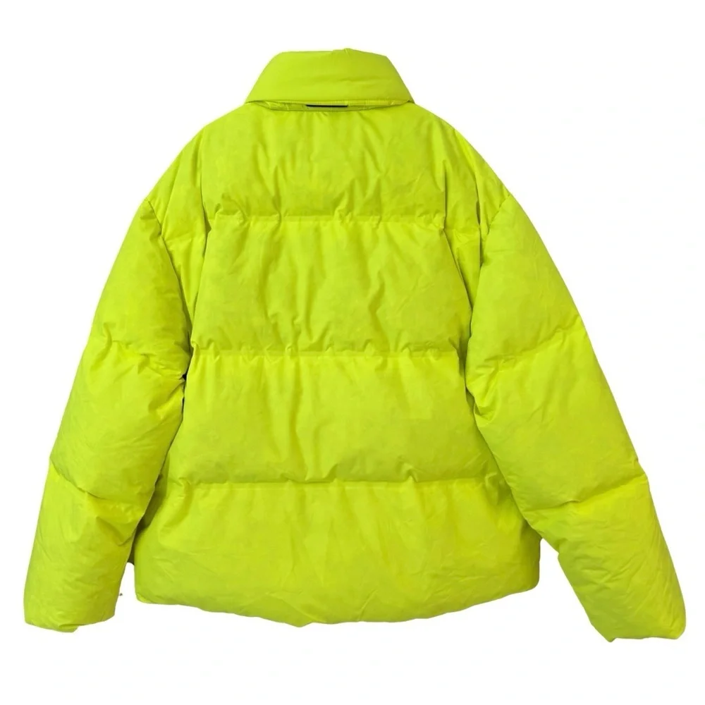 Prada Linea Rossa‎ Down Puffer Coat Neon Yellow LR-HX015 Size XXL